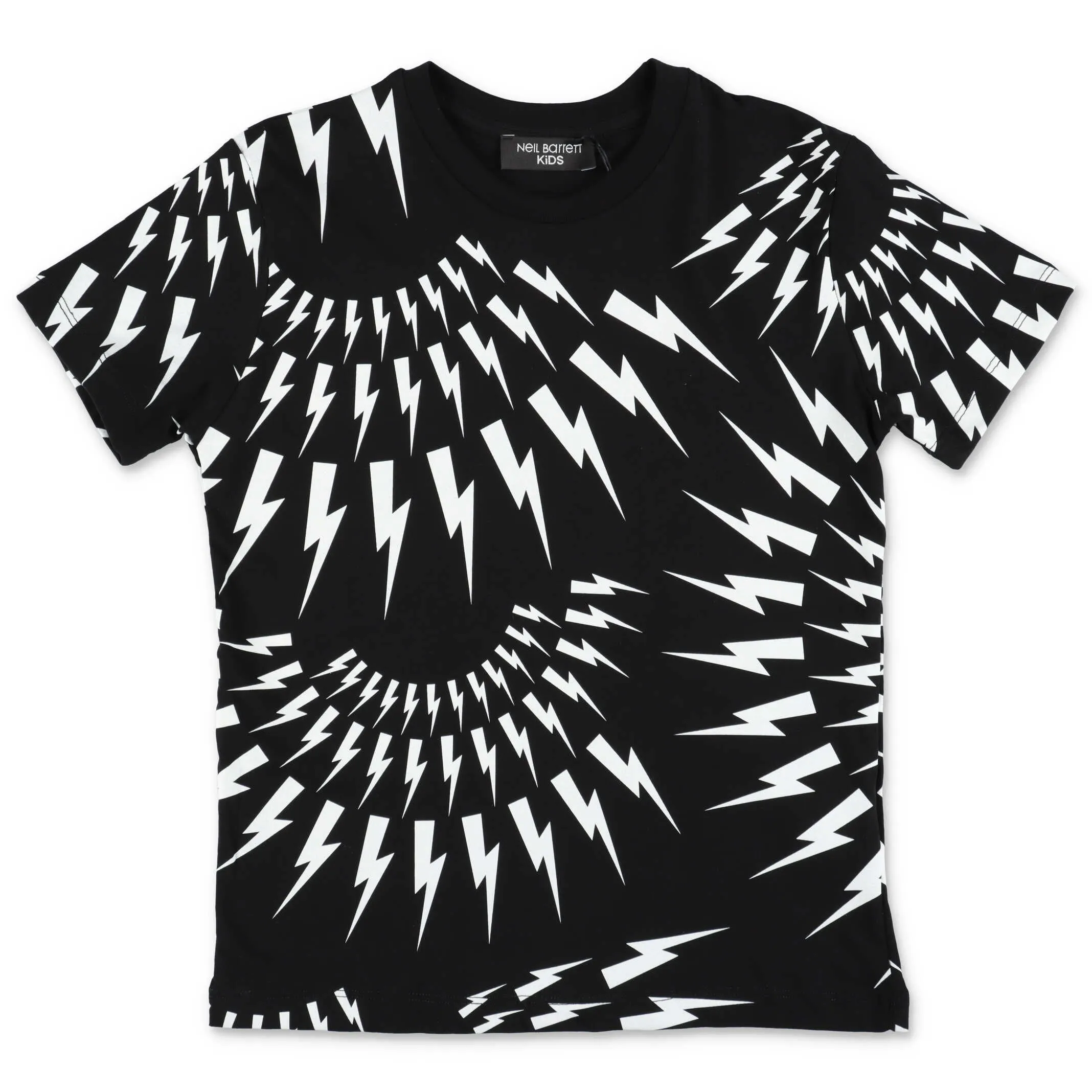 Neil Barrett Kids Allover Thunderbolt Printed T-Shirt