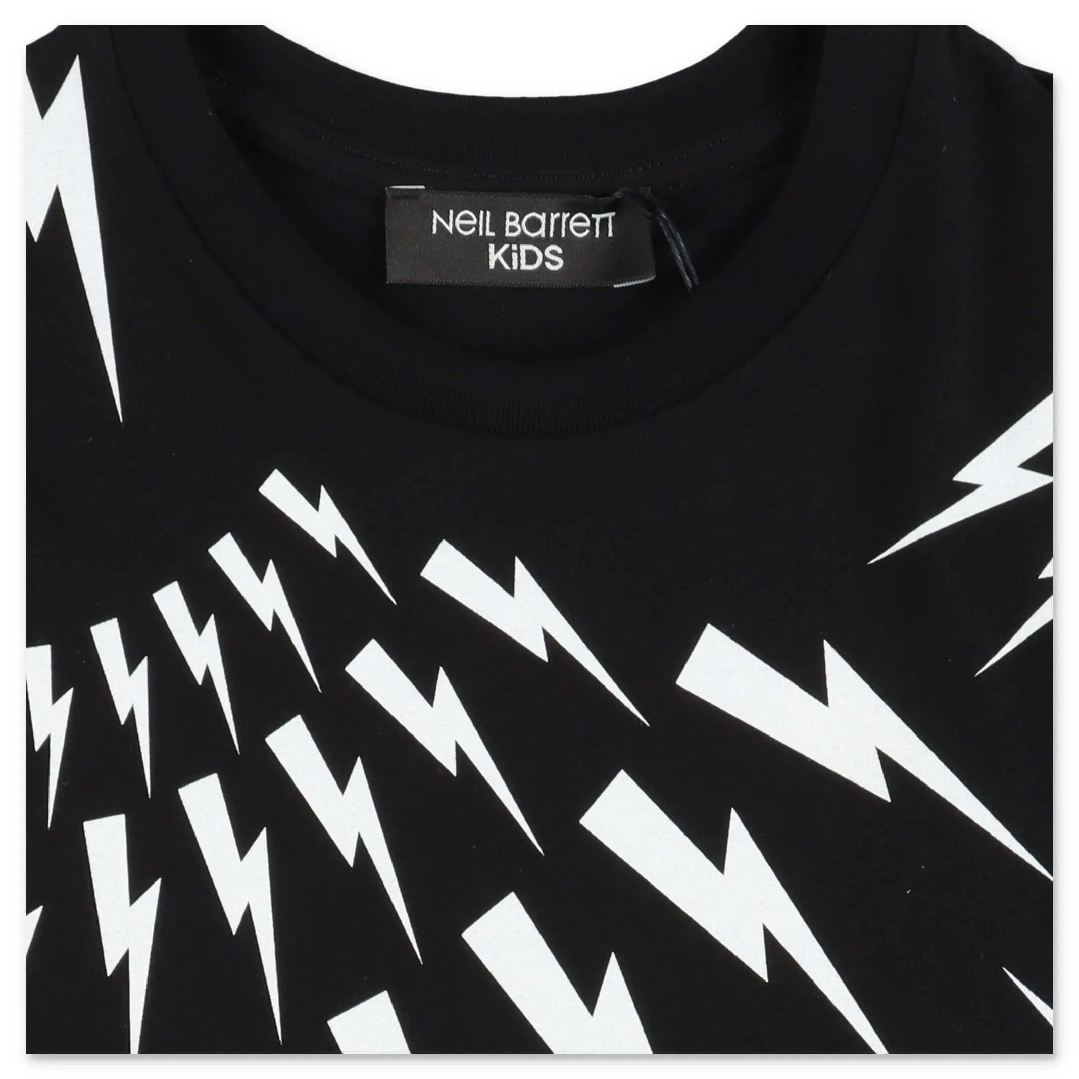 Neil Barrett Kids Allover Thunderbolt Printed T-Shirt