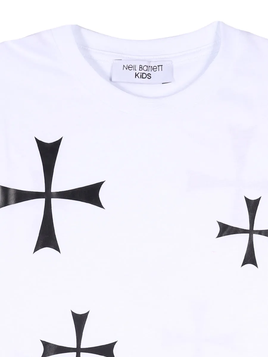 Neil Barrett Kids Graphic Print Crewneck T-Shirt