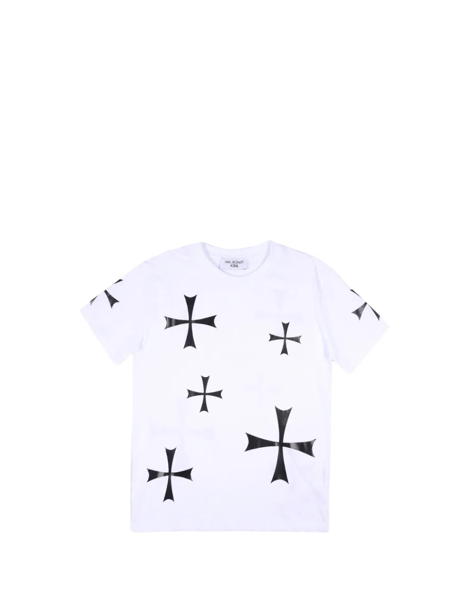 Neil Barrett Kids Graphic Print Crewneck T-Shirt