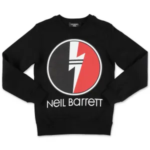 Neil Barrett Kids Thunderbolt Logo Printed Sweatshirt