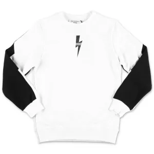 Neil Barrett Kids Thunderbolt Printed Colour Block Sweatshirt