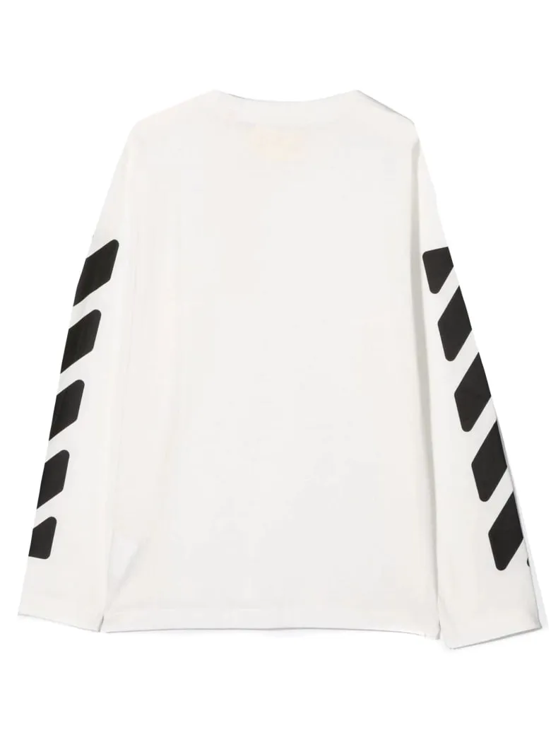 Off-White Kids Diag Printed Long Sleeve T-Shirt