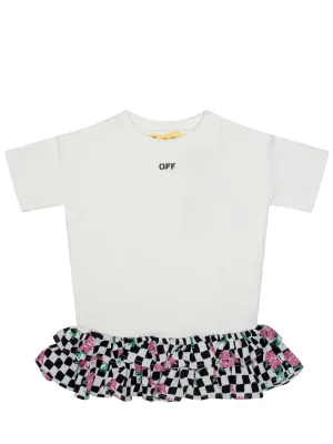 Off-White Kids Floral Print T-Shirt Dress