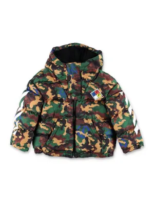 Off-White Kids Logo Patch Hooded Jacket