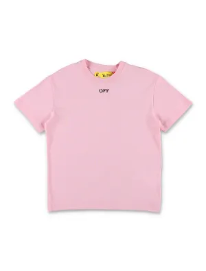 Off-White Kids Logo Printed Crewneck T-Shirt