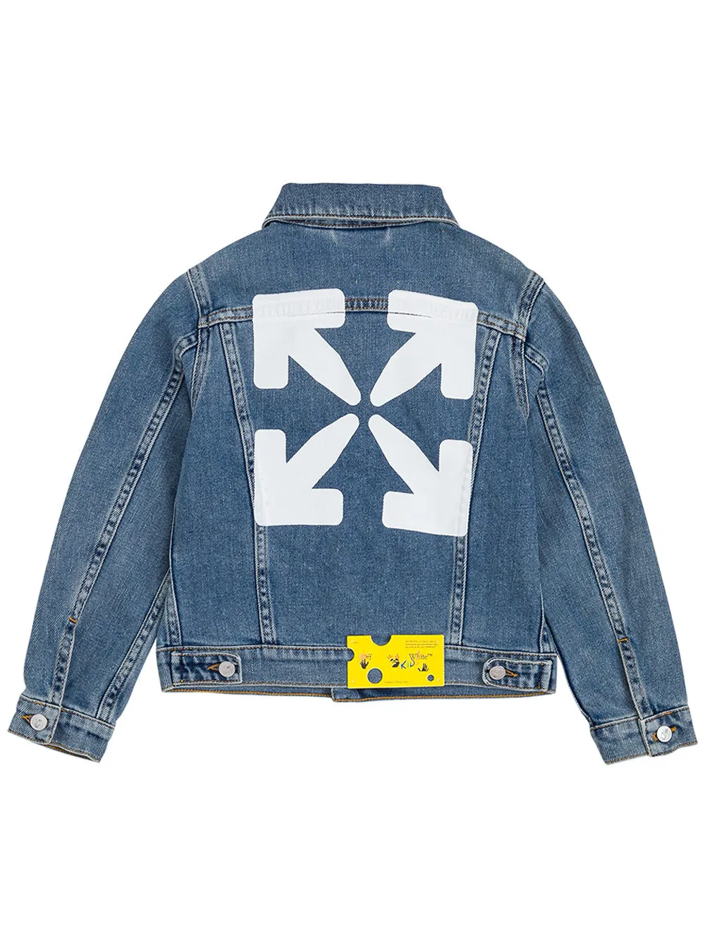 Off-White Kids Long Sleeved Arrows Buttoned Denim Jacket