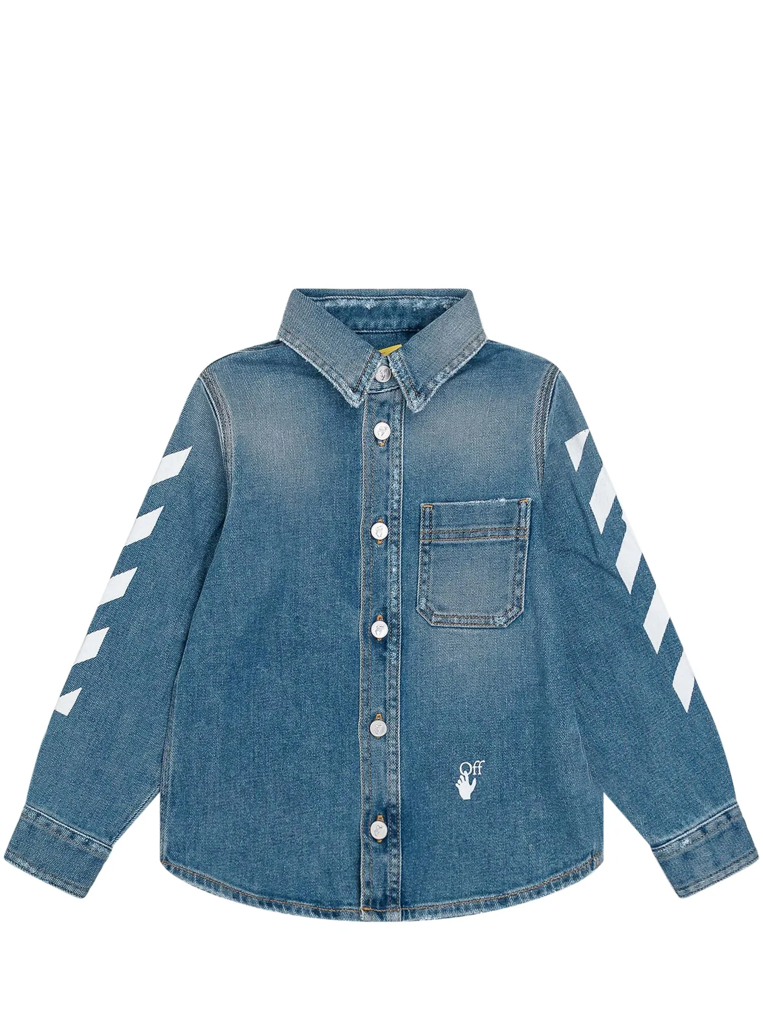 Off-White Kids Side Stripe Denim Shirt