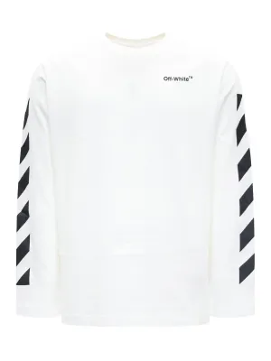 Off-White Kids Side Striped Printed Sweatshirt