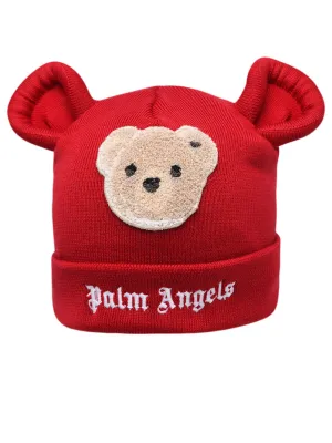Palm Angels Kids Bear Embellished Beanie