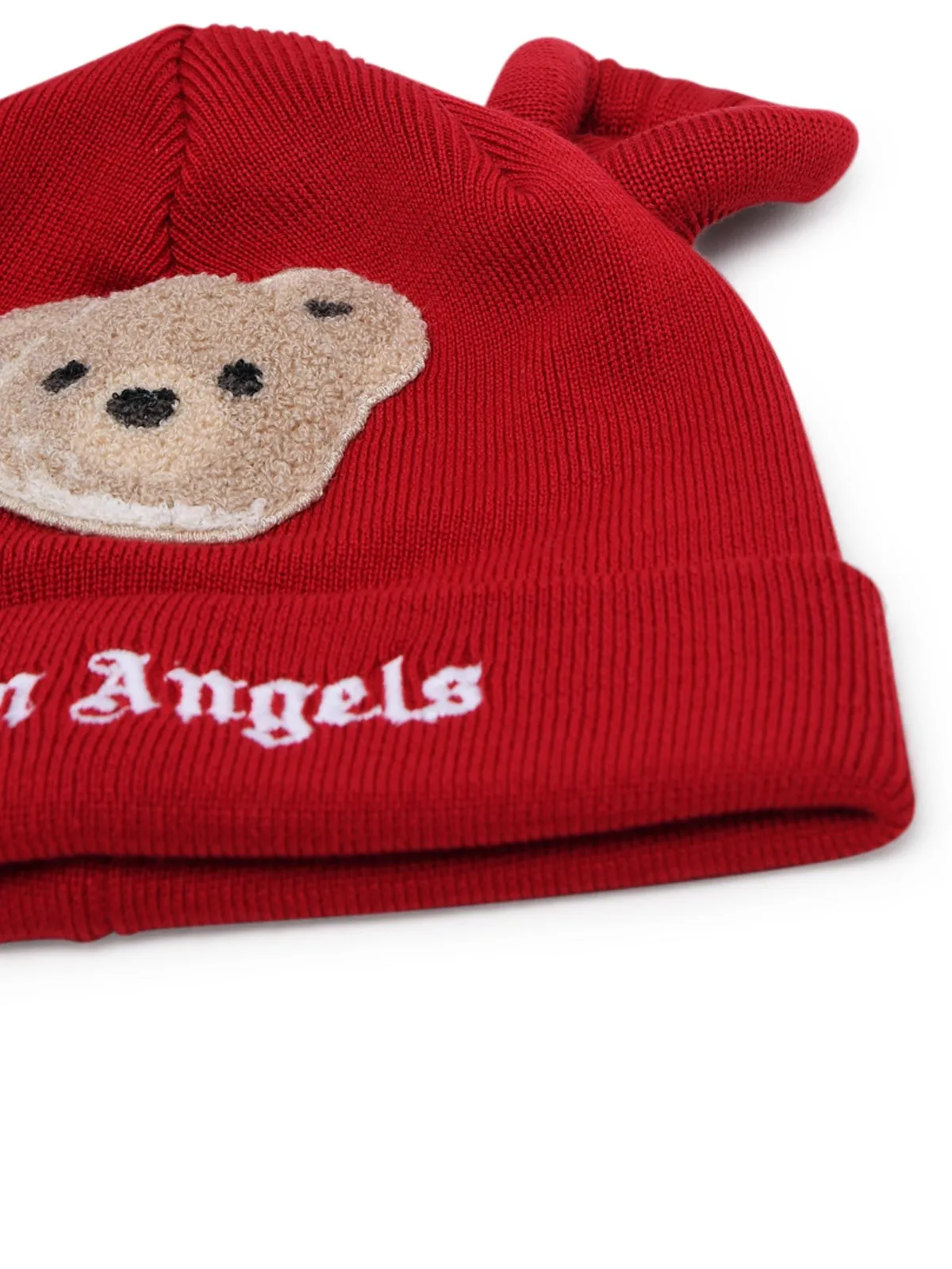 Palm Angels Kids Bear Embellished Beanie