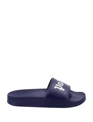 Palm Angels Kids Logo Embossed Open Toe Slides