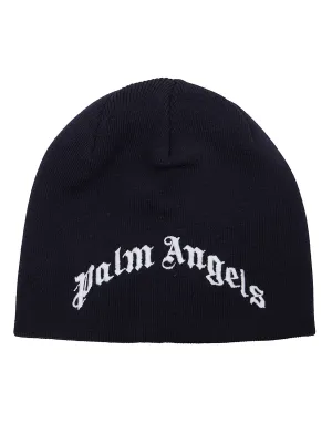 Palm Angels Kids Logo Embroidered Beanie