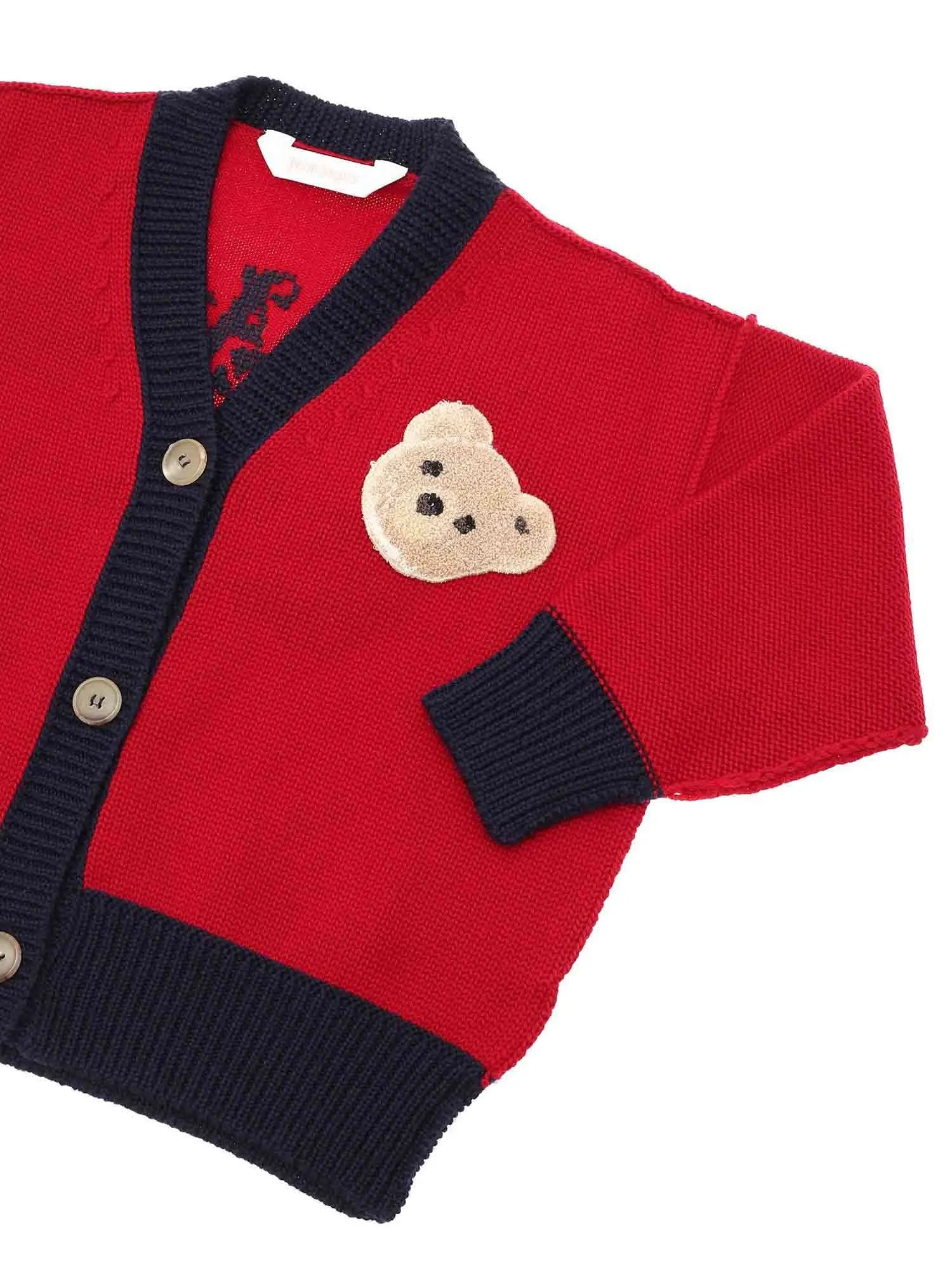 Palm Angels Kids Logo Intarsia Cardigan