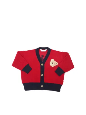 Palm Angels Kids Logo Intarsia Cardigan