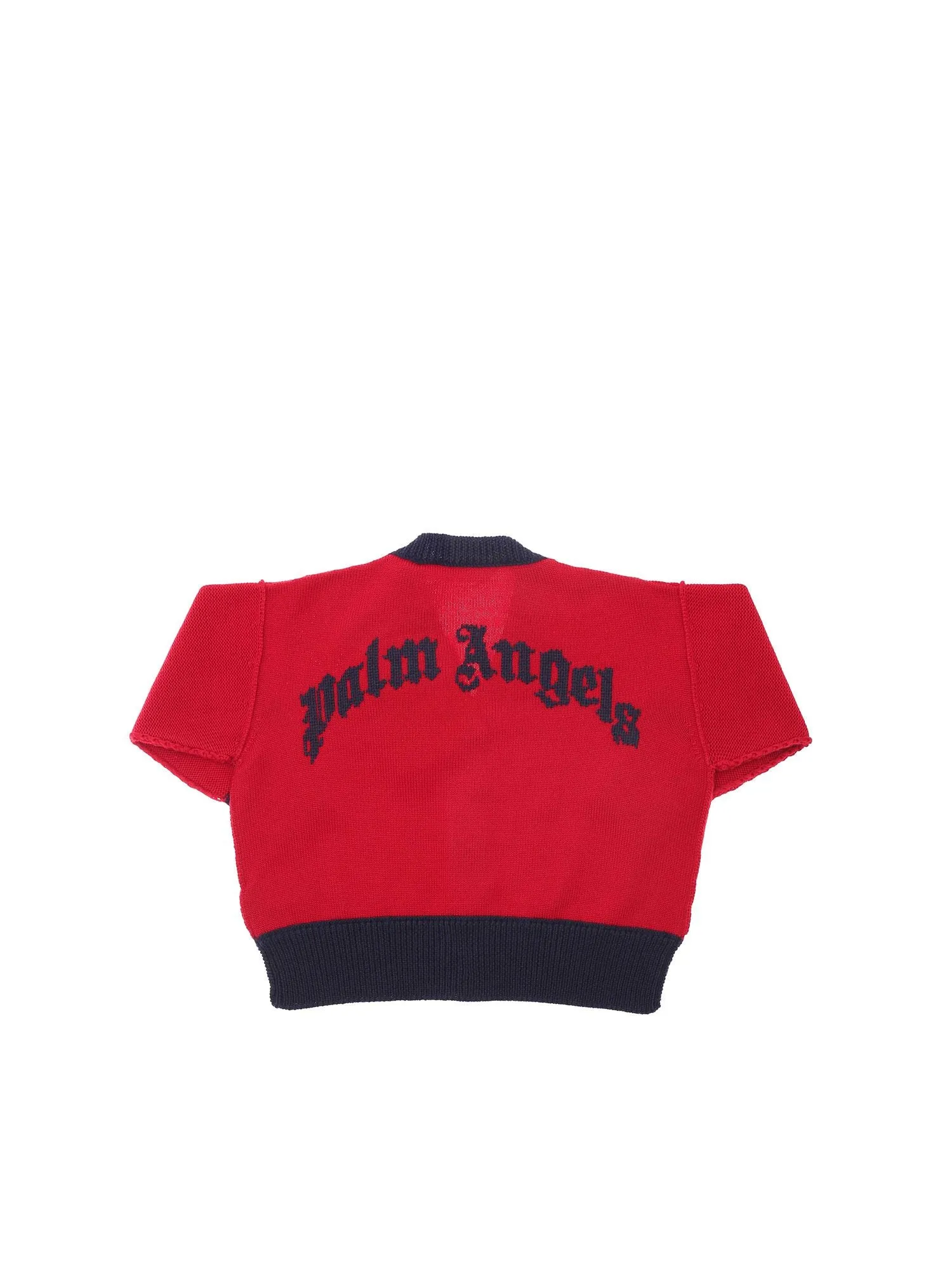 Palm Angels Kids Logo Intarsia Cardigan