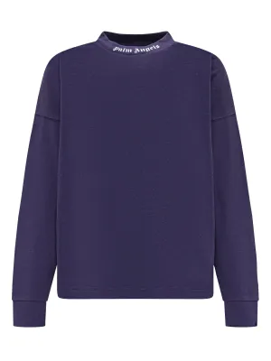 Palm Angels Kids Logo Print Crewneck Sweatshirt