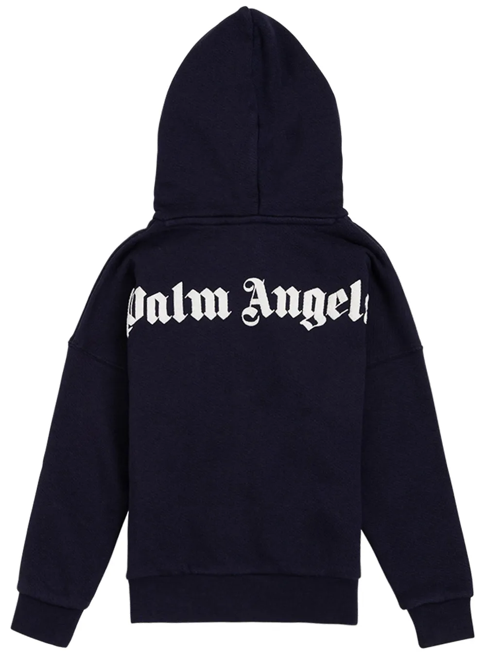 Palm Angels Kids Logo Print Zipped Hoodie