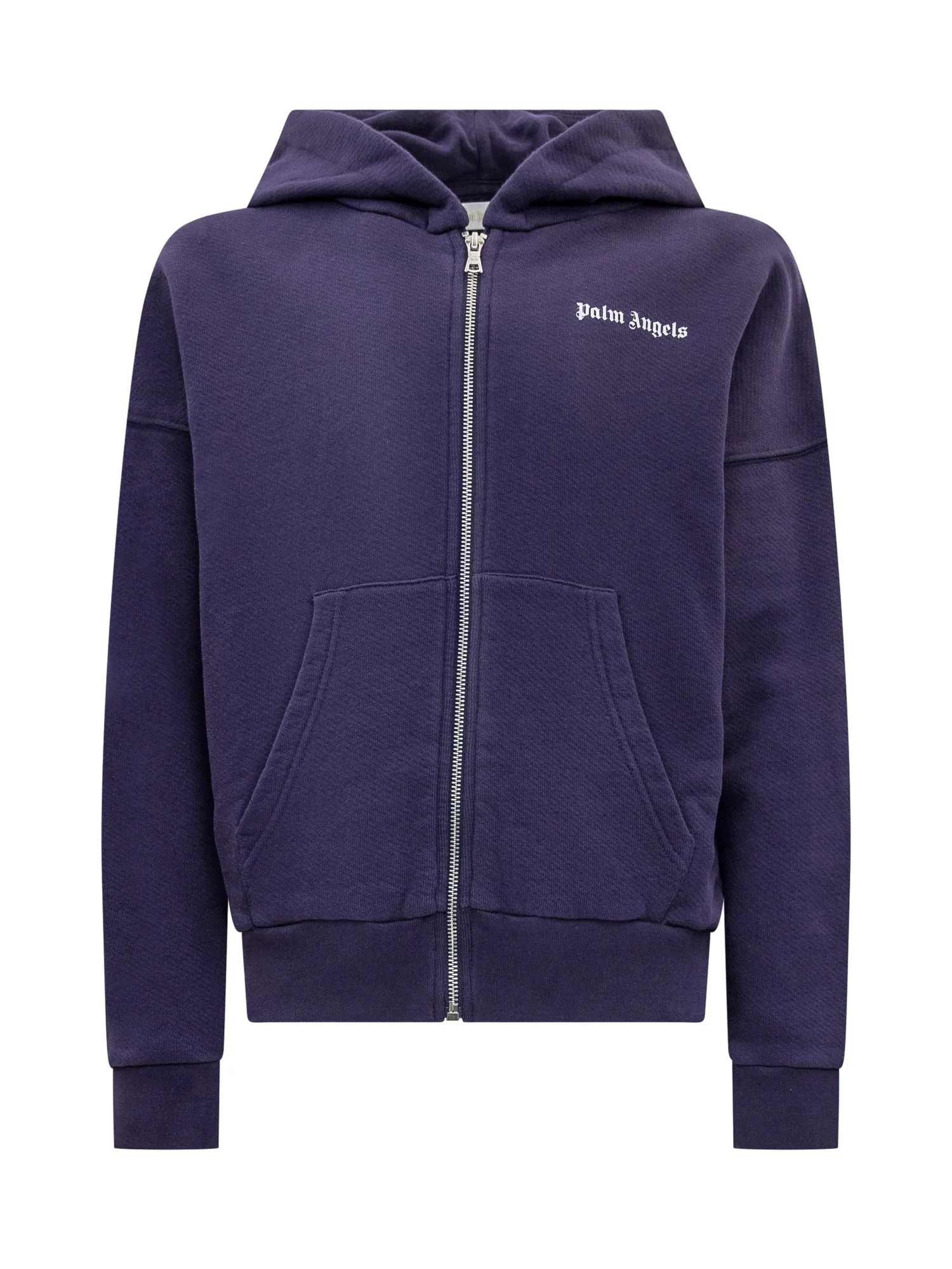 Palm Angels Kids Logo Print Zipped Jacket