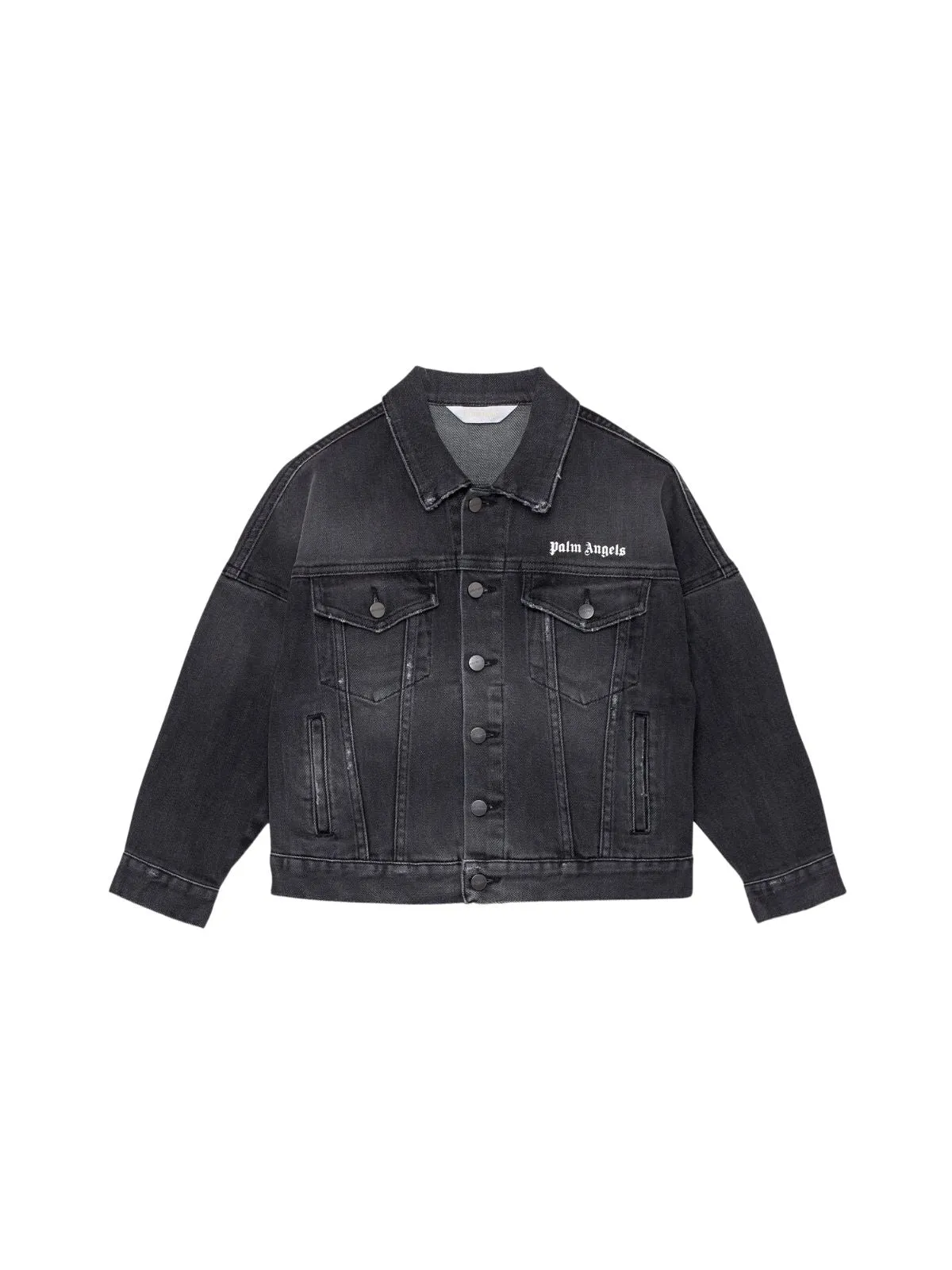 Palm Angels Kids Logo Printed Denim Jacket
