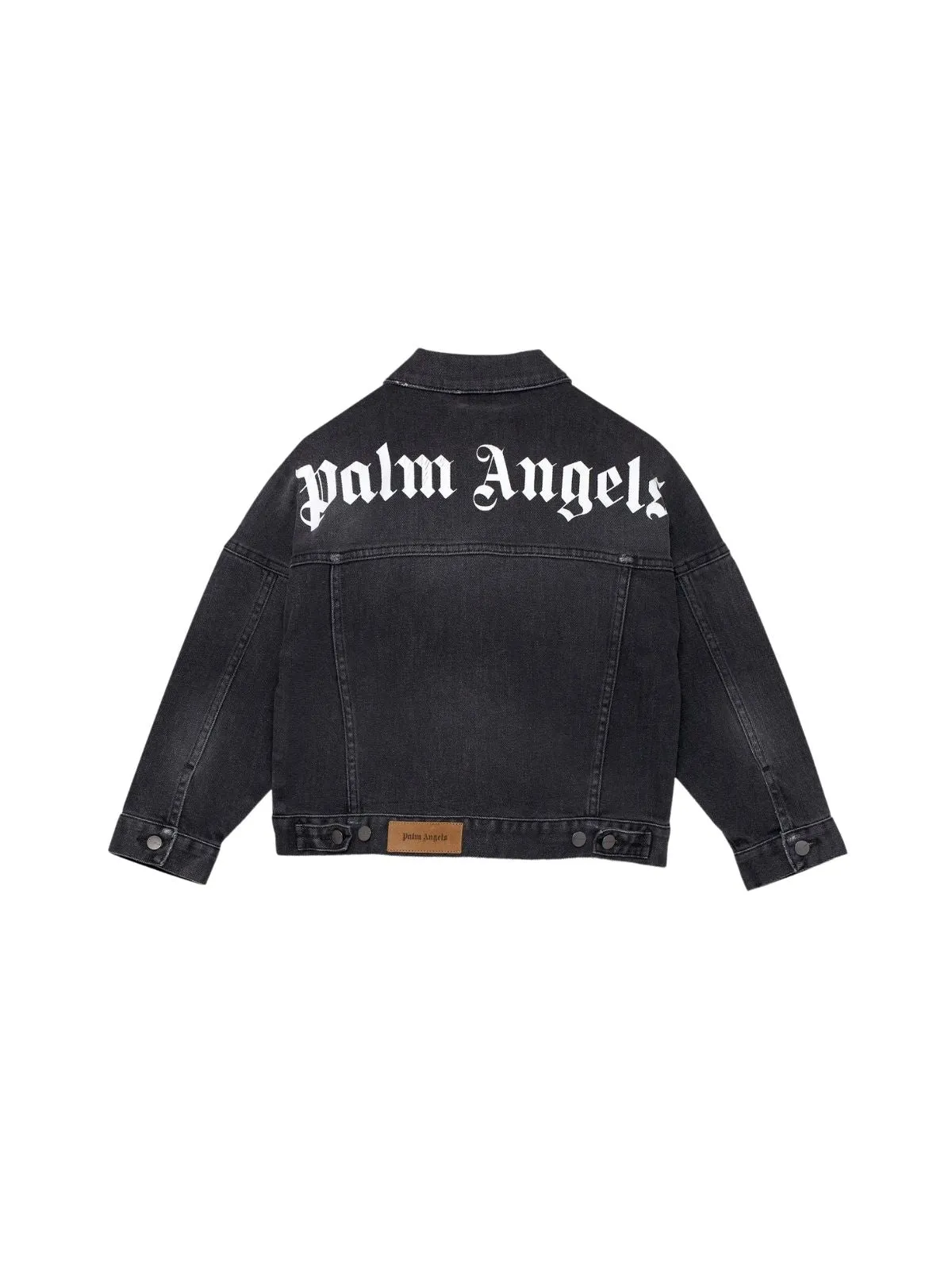 Palm Angels Kids Logo Printed Denim Jacket