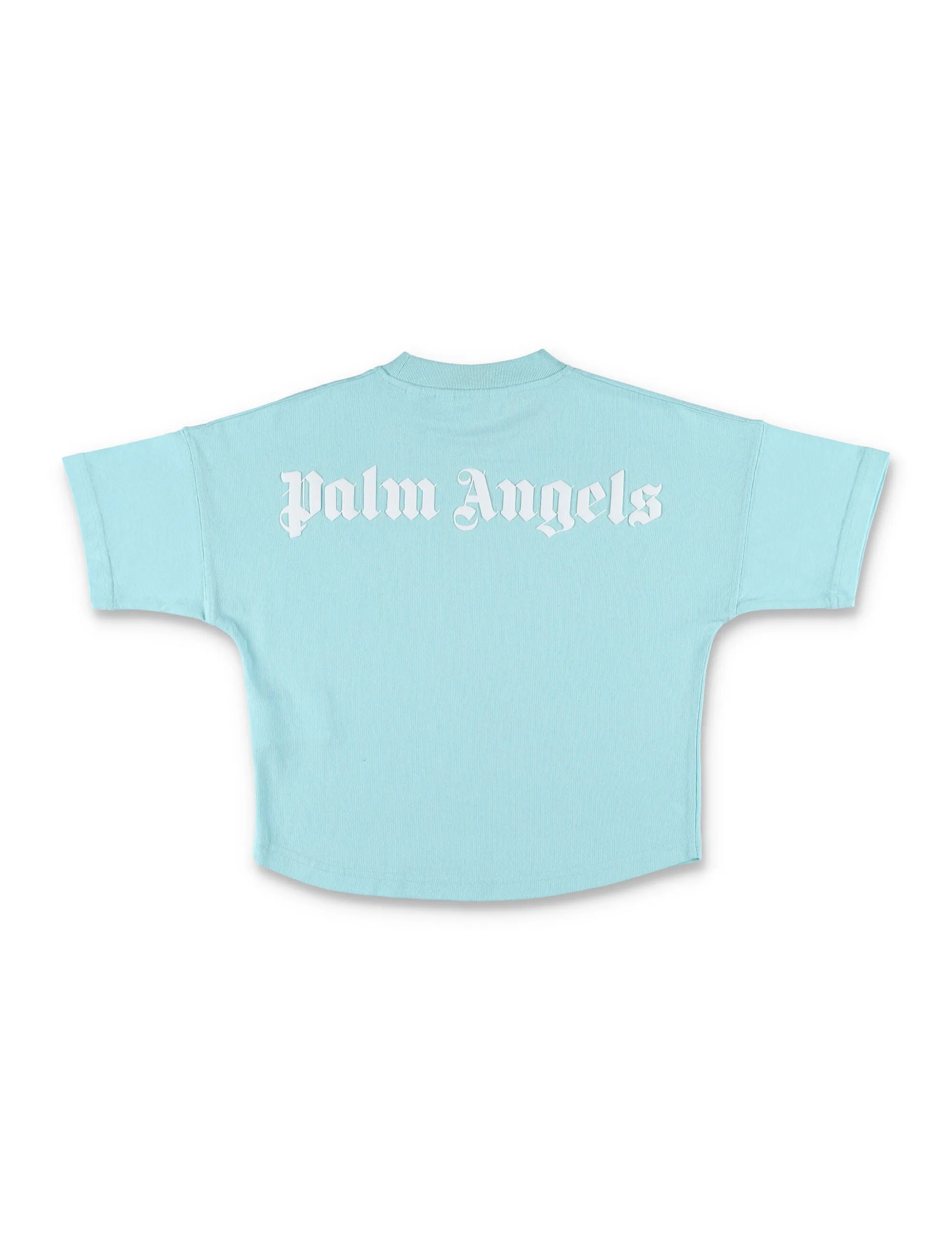 Palm Angels Kids Logo Printed Mockneck T-Shirt
