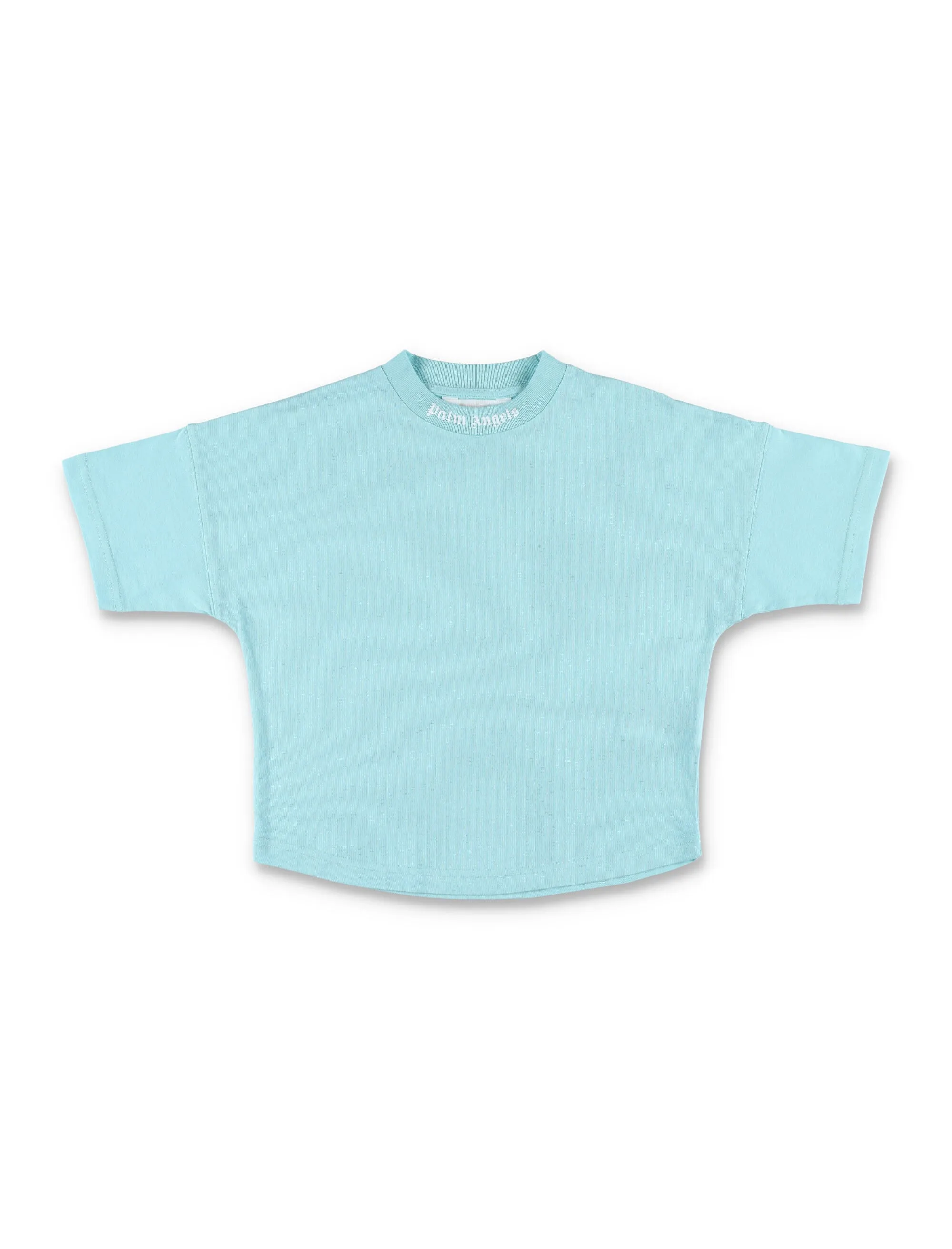 Palm Angels Kids Logo Printed Mockneck T-Shirt