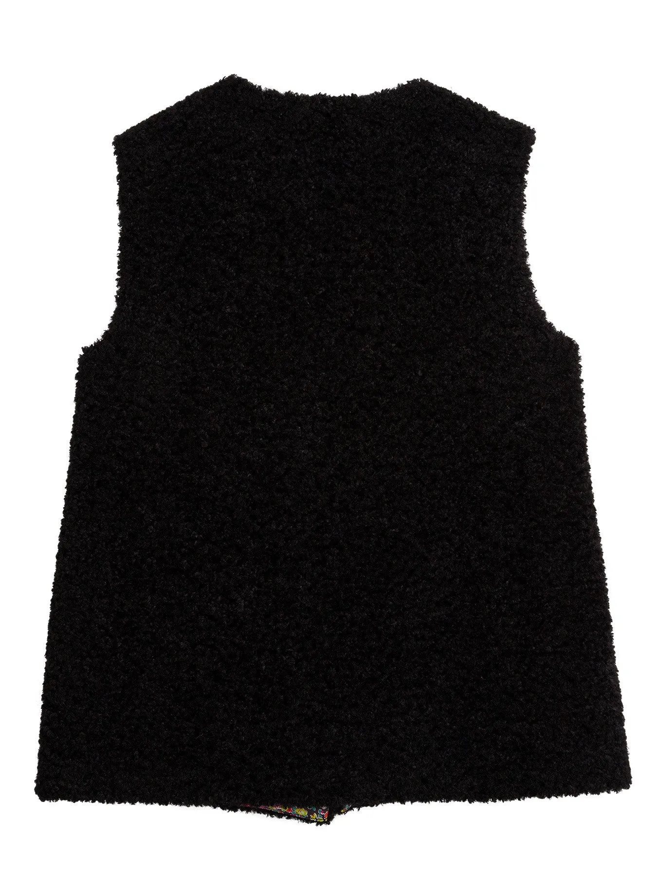 Philosophy Di Lorenzo Serafini Kids Floral Lined Faux Shearling Vest