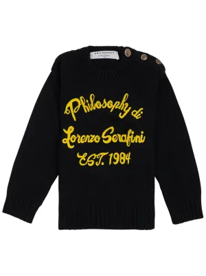 Philosophy Di Lorenzo Serafini Kids Logo Detail Knit Jumper