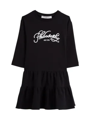 Philosophy Di Lorenzo Serafini Kids Logo Print A-Line Dress