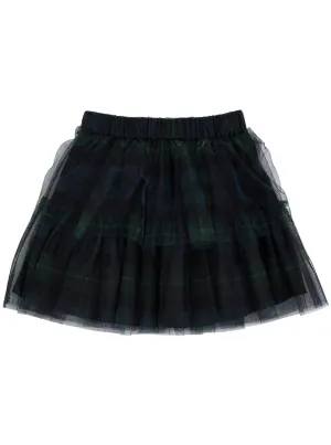 Philosophy Di Lorenzo Serafini Kids Tartan Tulle Skirt