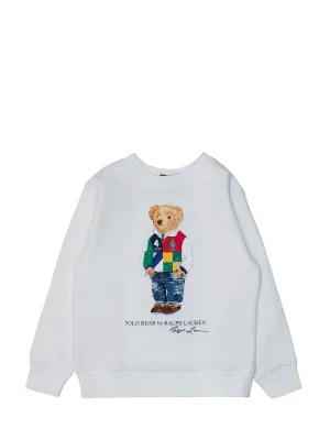 Ralph Lauren Kids Bear Print Crewneck Sweatshirt