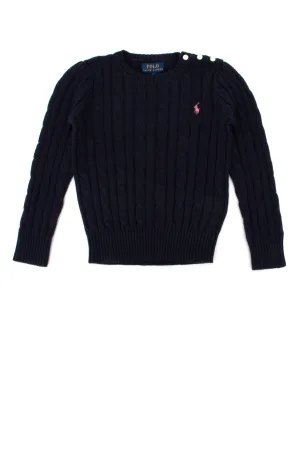 Ralph Lauren Kids Buttoned Cable Knit Jumper