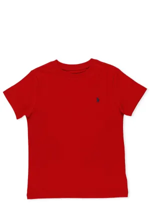 Ralph Lauren Kids Logo Embroidered Crewneck T-Shirt