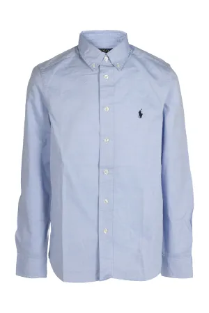 Ralph Lauren Kids Logo Embroidered Long Sleeved Shirt