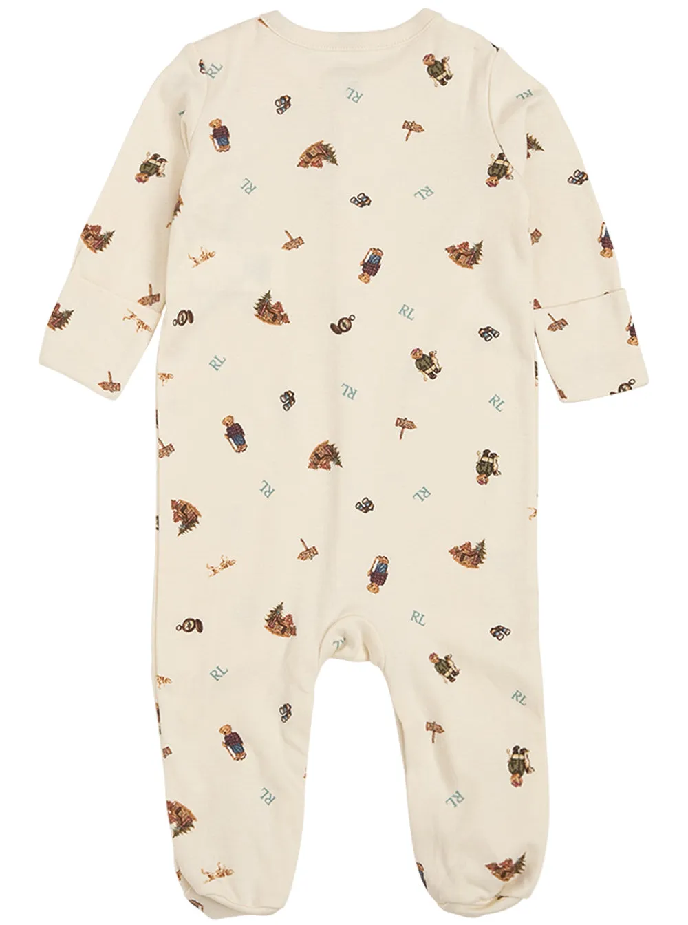 Ralph Lauren Kids Polo Bear Print Baby Pajamas
