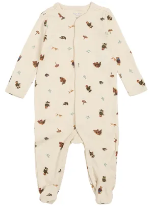 Ralph Lauren Kids Polo Bear Print Baby Pajamas