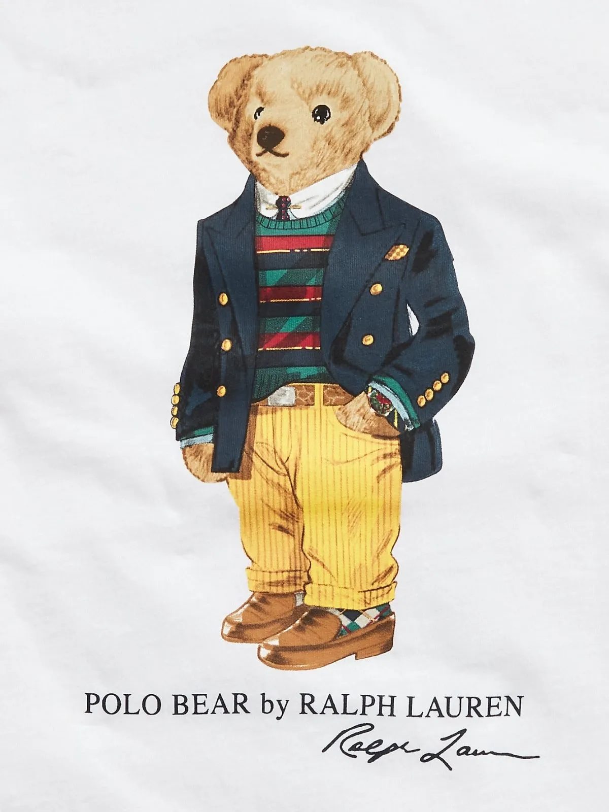 Ralph Lauren Kids Polo Bear Print Crewneck Long-Sleeve T-Shirt