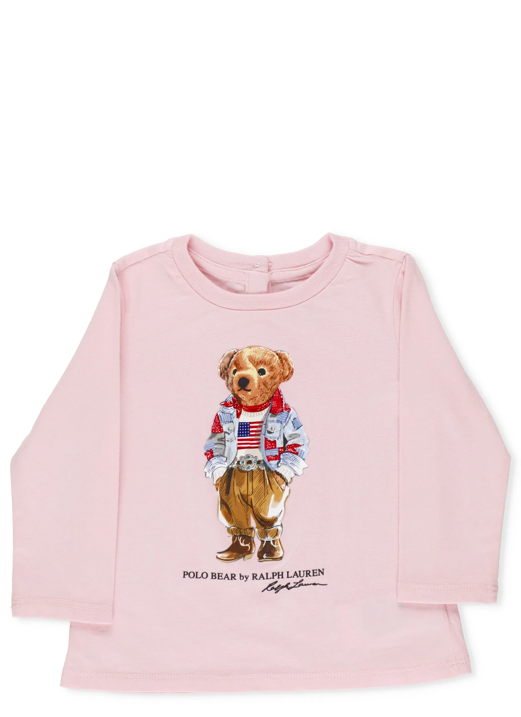 Ralph Lauren Kids Polo Bear Printed Long Sleeve T-Shirt