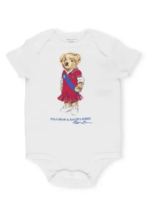 Ralph Lauren Kids Polo Bear Printed Onesie