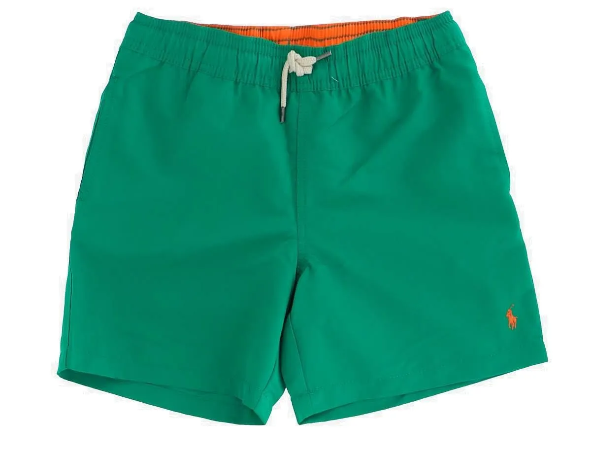 Ralph Lauren Kids Polo Pony Drawstring Swim Shorts
