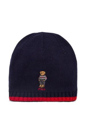 Ralph Lauren Kids Teddy Bear Embroidered Beanie