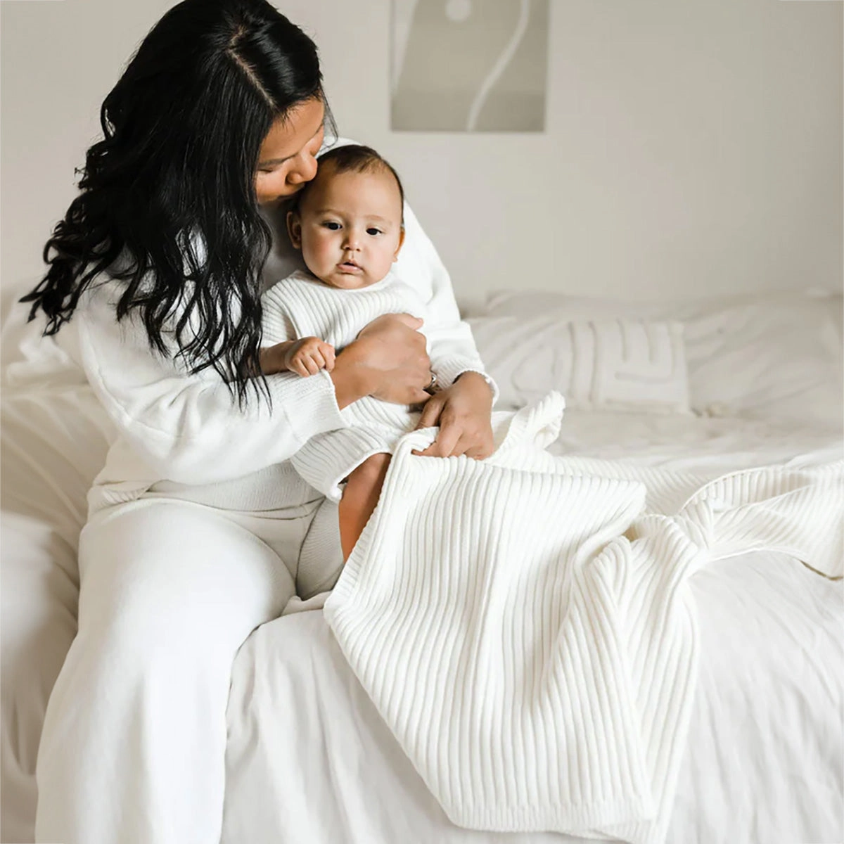 Ribbed Knit Blanket