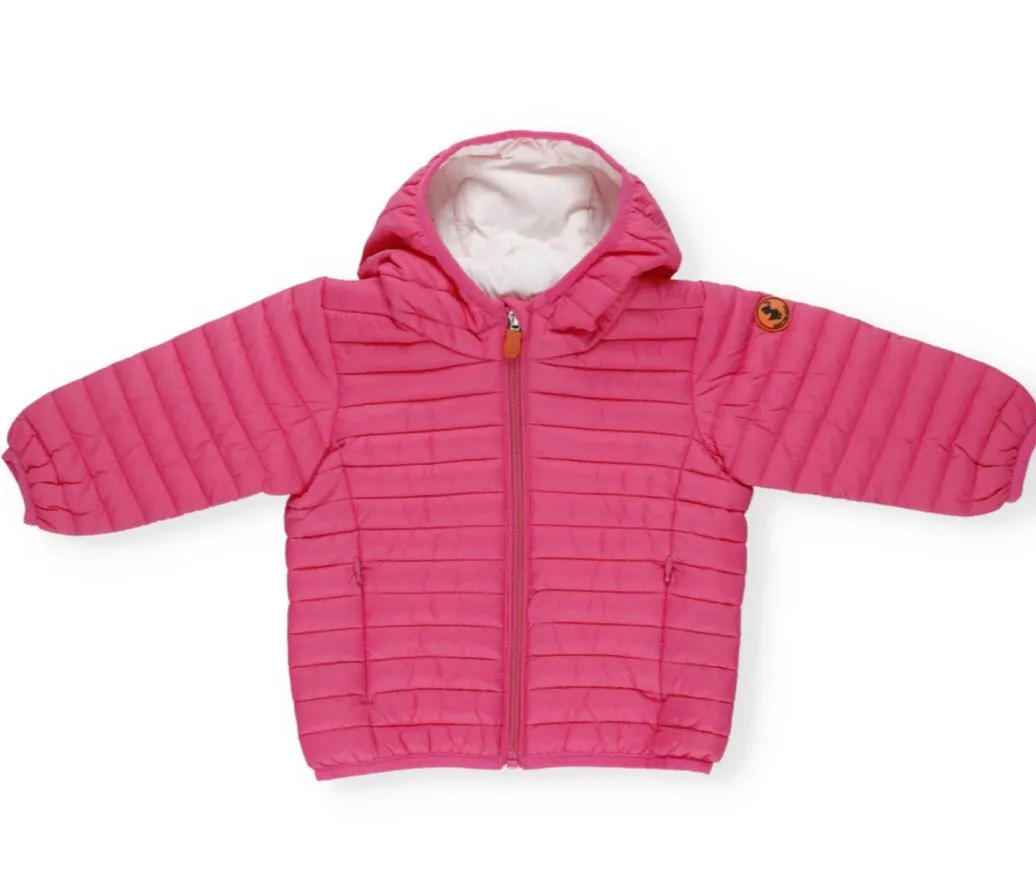 Save The Duck Kids Logo Patch Hooded Jacket