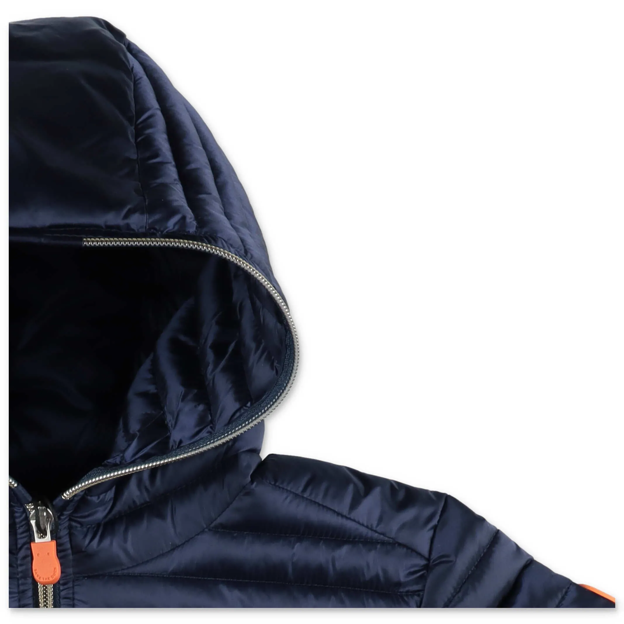 Save The Duck Kids Logo Patch Hooded Jacket