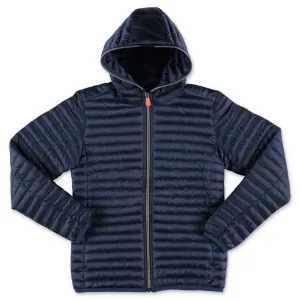 Save The Duck Kids Logo Patch Hooded Jacket