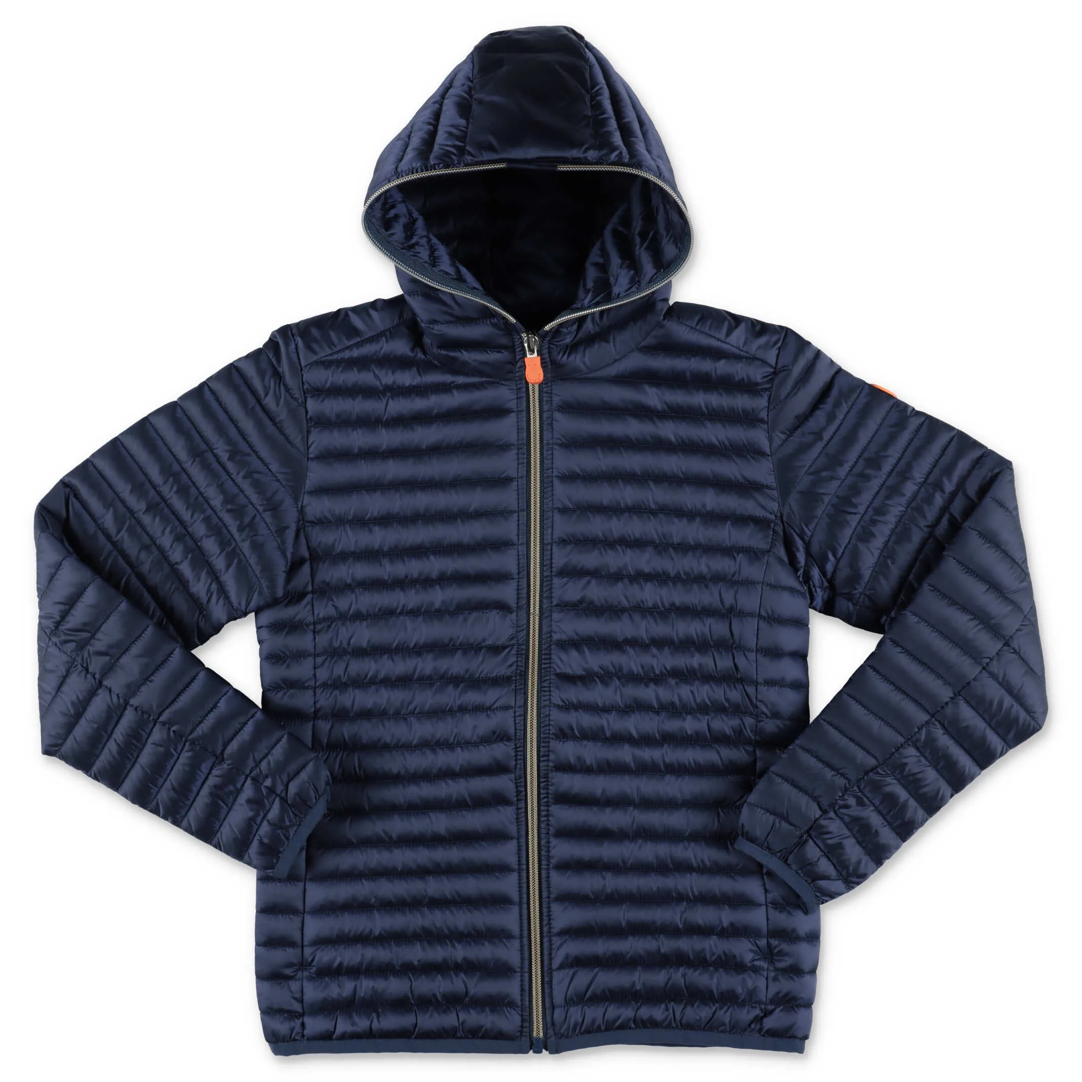 Save The Duck Kids Logo Patch Hooded Jacket
