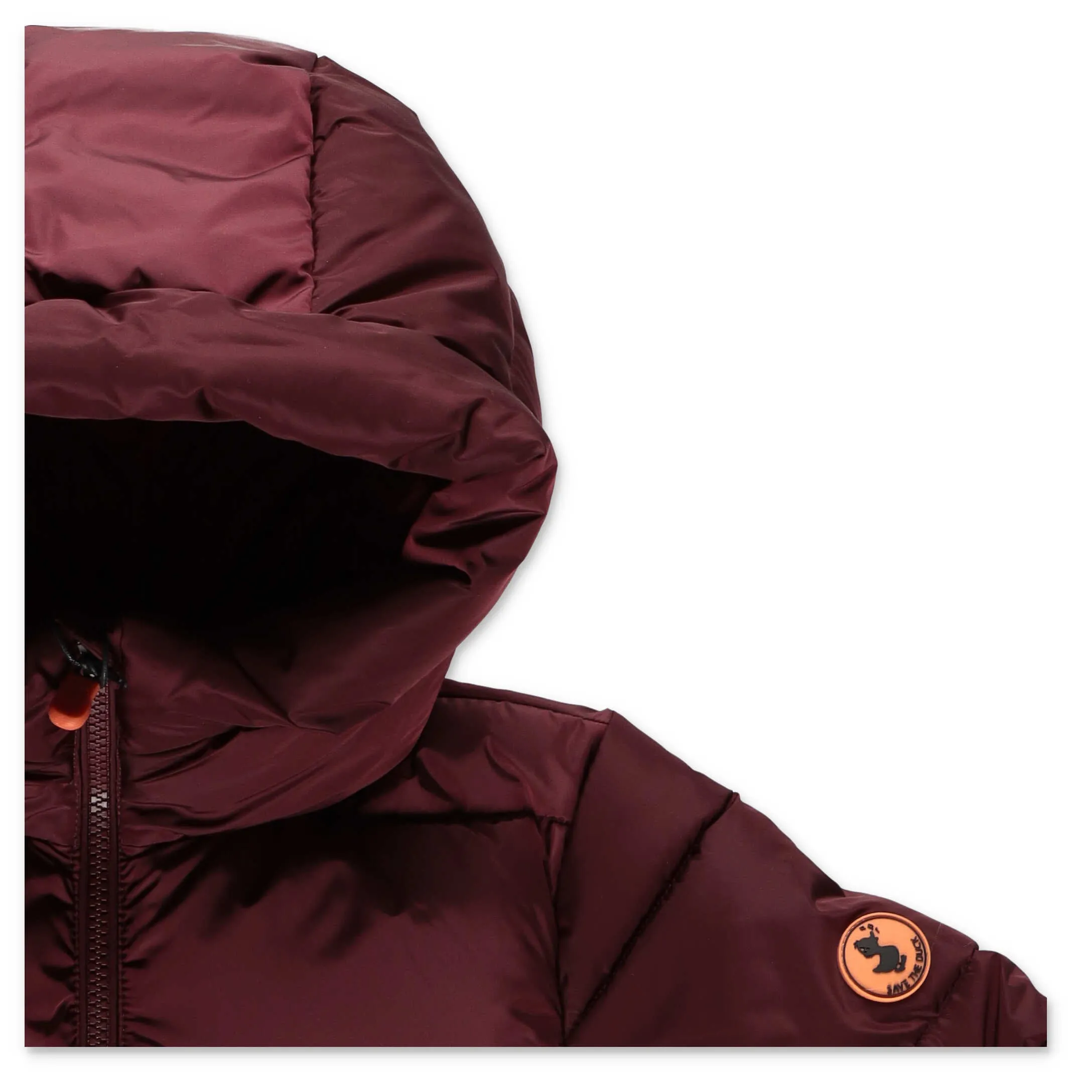 Save The Duck Kids Logo Patch Hooded Puffer Coat