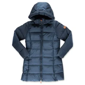 Save The Duck Kids Logo Patch Hooded Puffer Coat