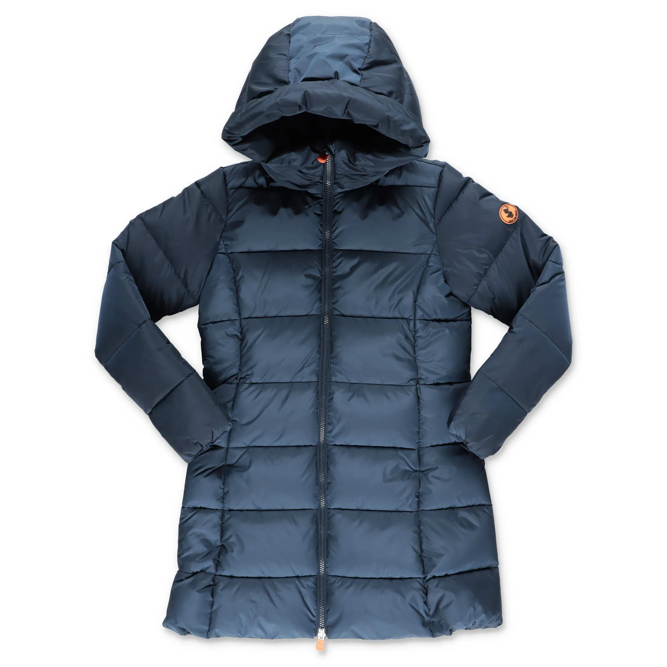 Save The Duck Kids Logo Patch Hooded Puffer Coat